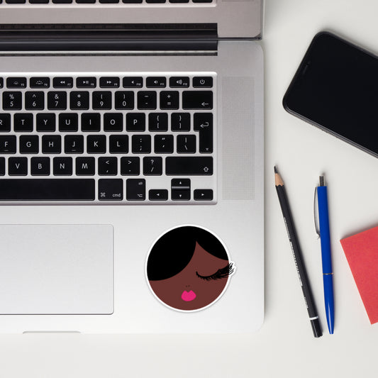 Arleen Woman Sticker - Black Hair