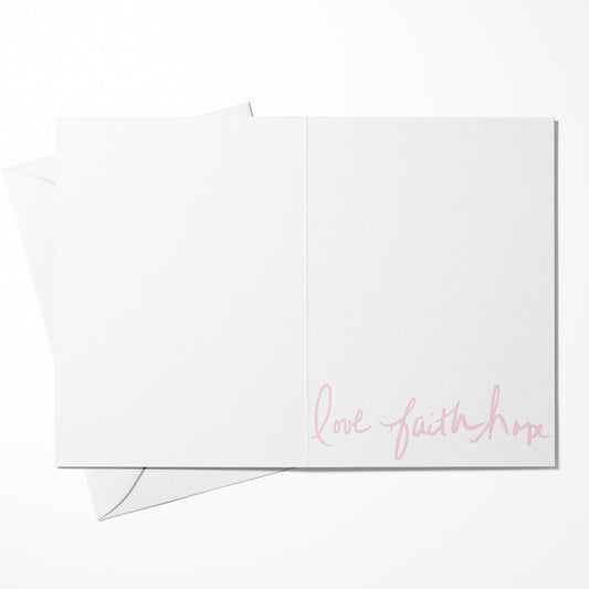 HOPE Breast Cancer Support & Encouragement Greeting Card