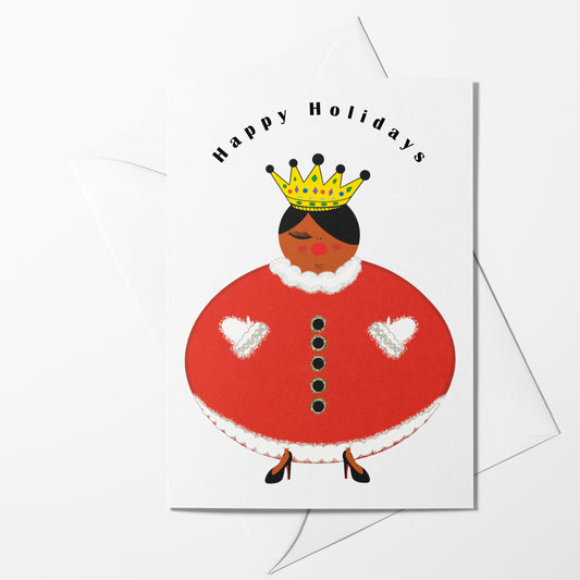 Fluffy Queen Holiday Cards, Box Set 10-Count