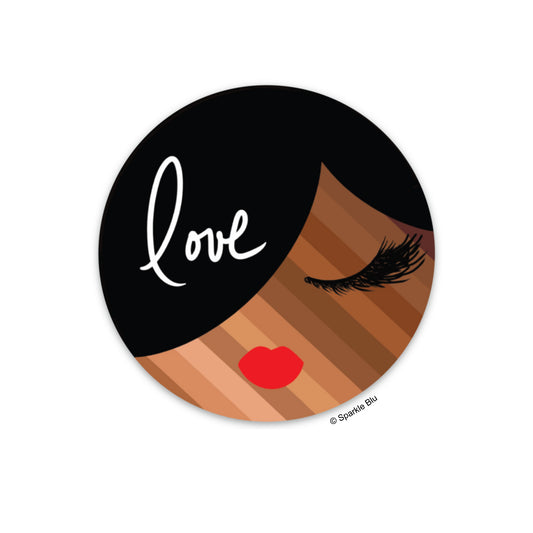 Shades of Beauty, Vinyl Sticker - Black Hair