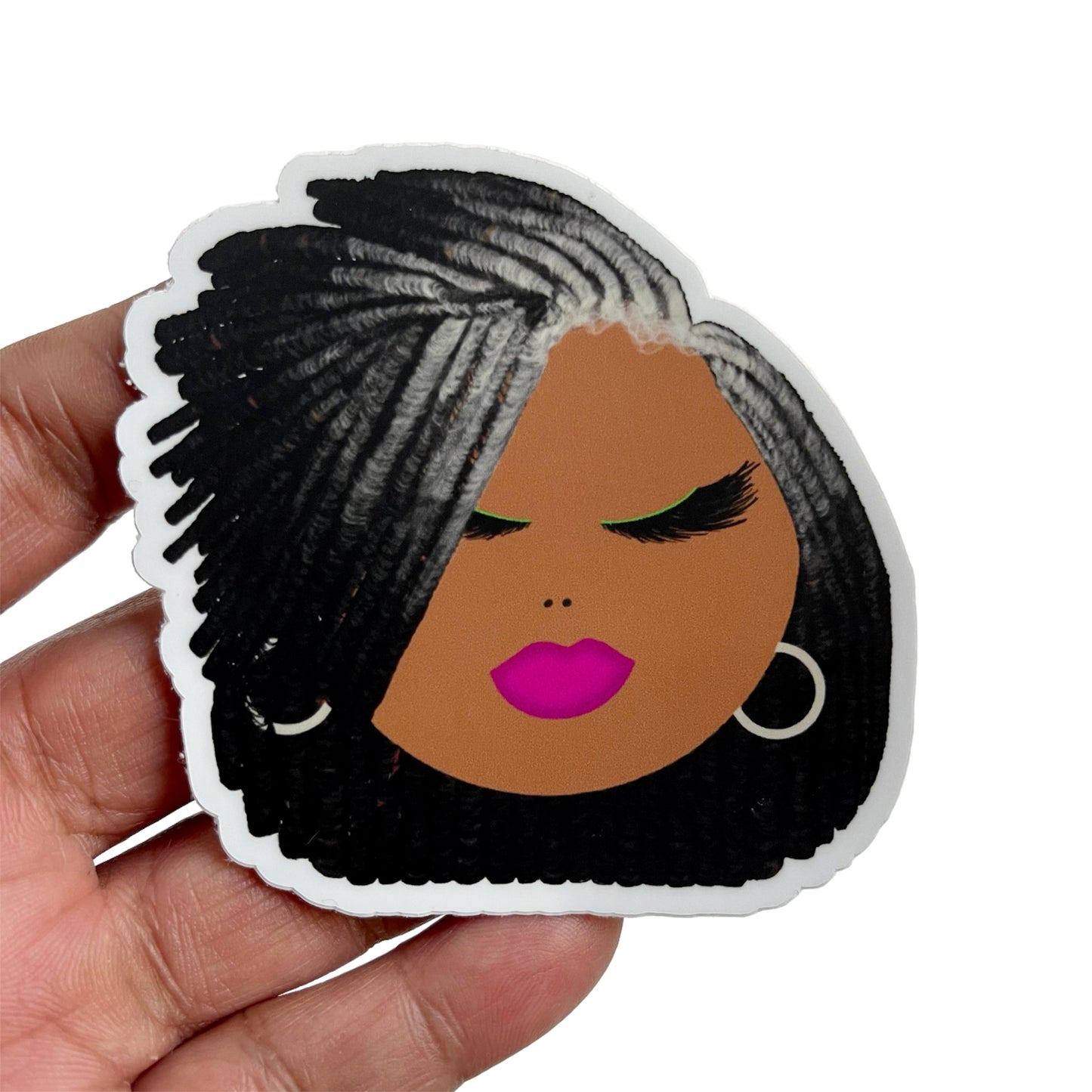 Stella, Salt & Pepper Locs Sticker