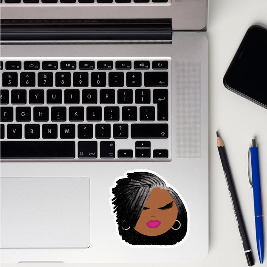 Stella, Salt & Pepper Locs Sticker