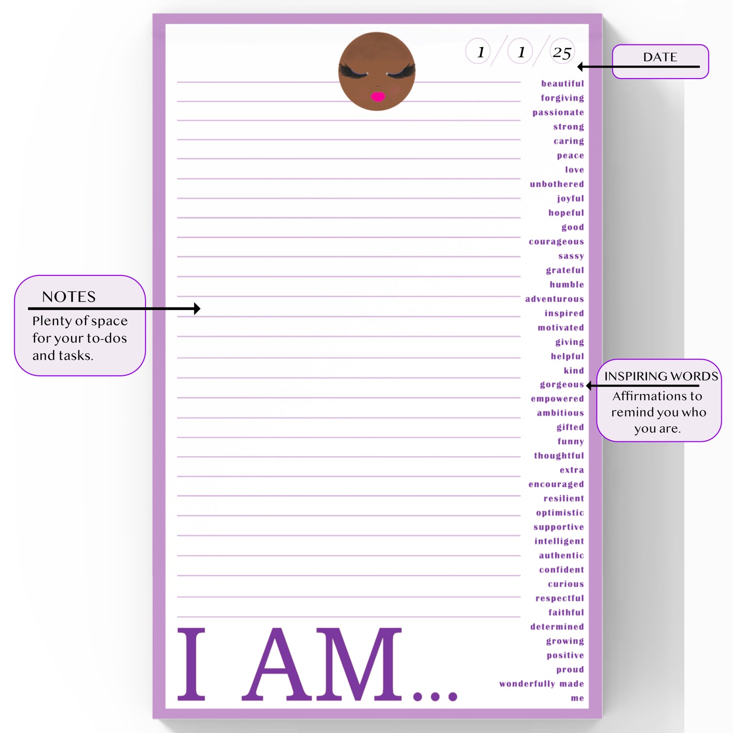I AM... Encouraging Notepad 5.5x8.5"
