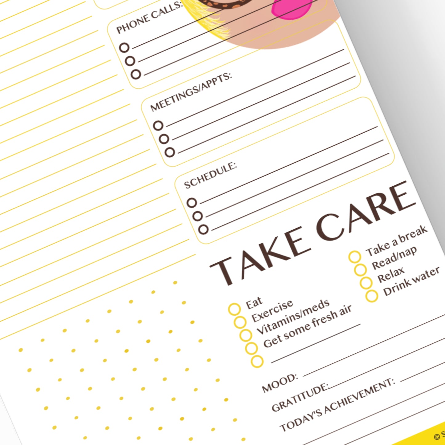 Joan, I'm Busy.- Daily Planner Notepad 5.5 x 8.5"