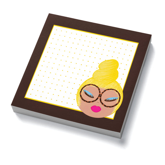Joan, Brown Sticky Notes, Dotted Sheets