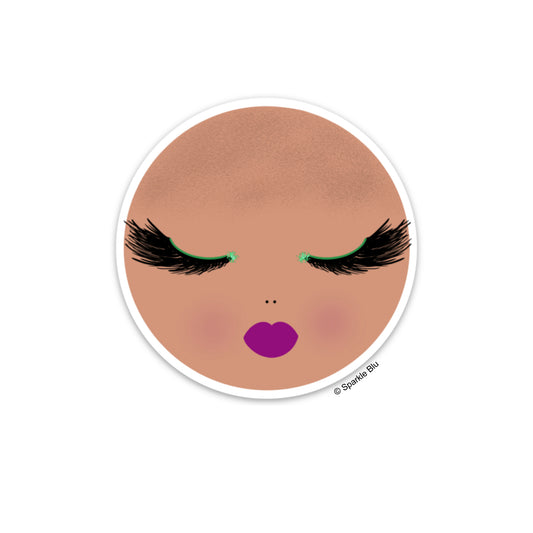 Lee, Bald Woman Sticker