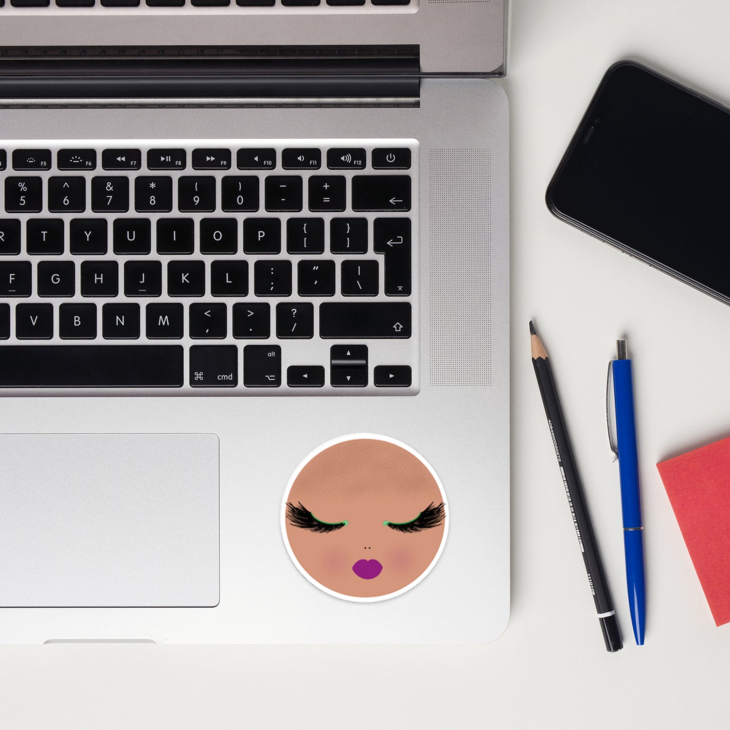 Lee, Bald Woman Sticker