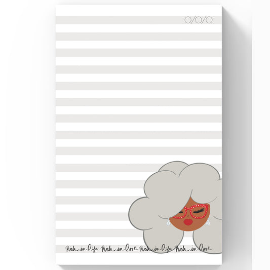 Rich Auntie Lisa Notepad, 5.5x8.5"