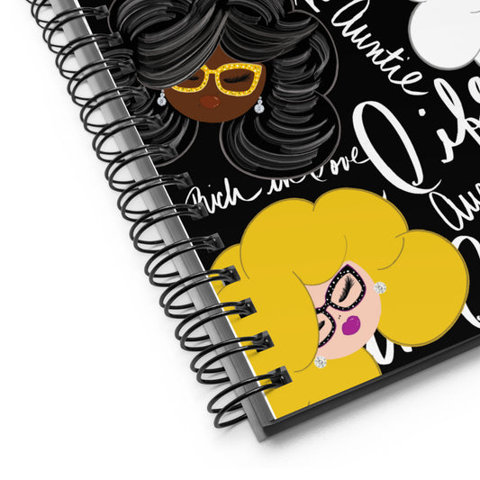 Rich Aunties Bold & Glossy 5.5x8.5" Spiral Notebook