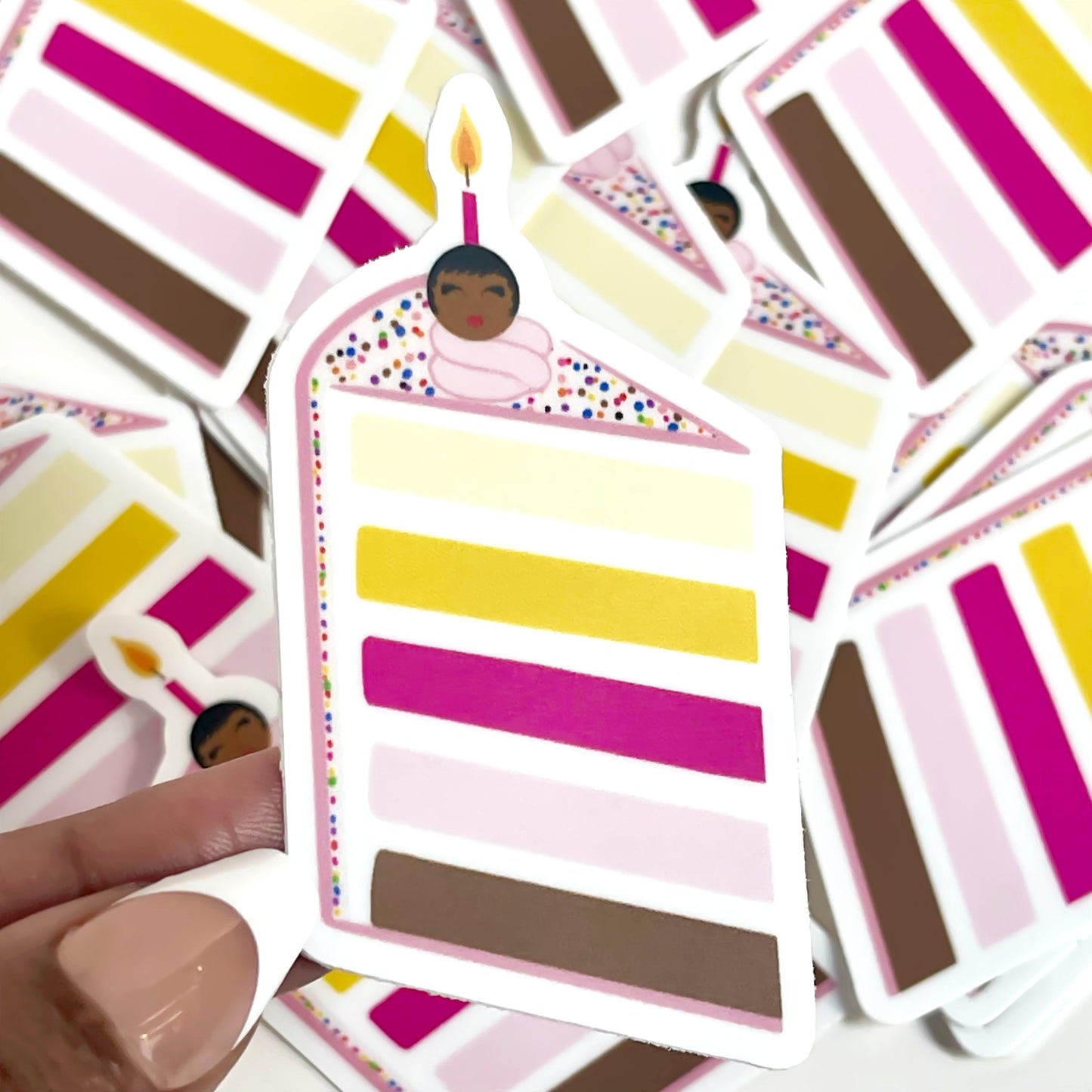 Sugar Rush Cake Slice, Vinyl Sticker