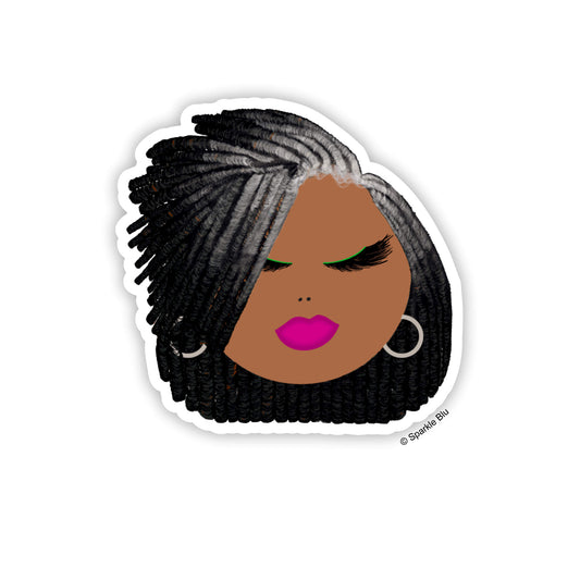 Stella, Salt & Pepper Locs Sticker