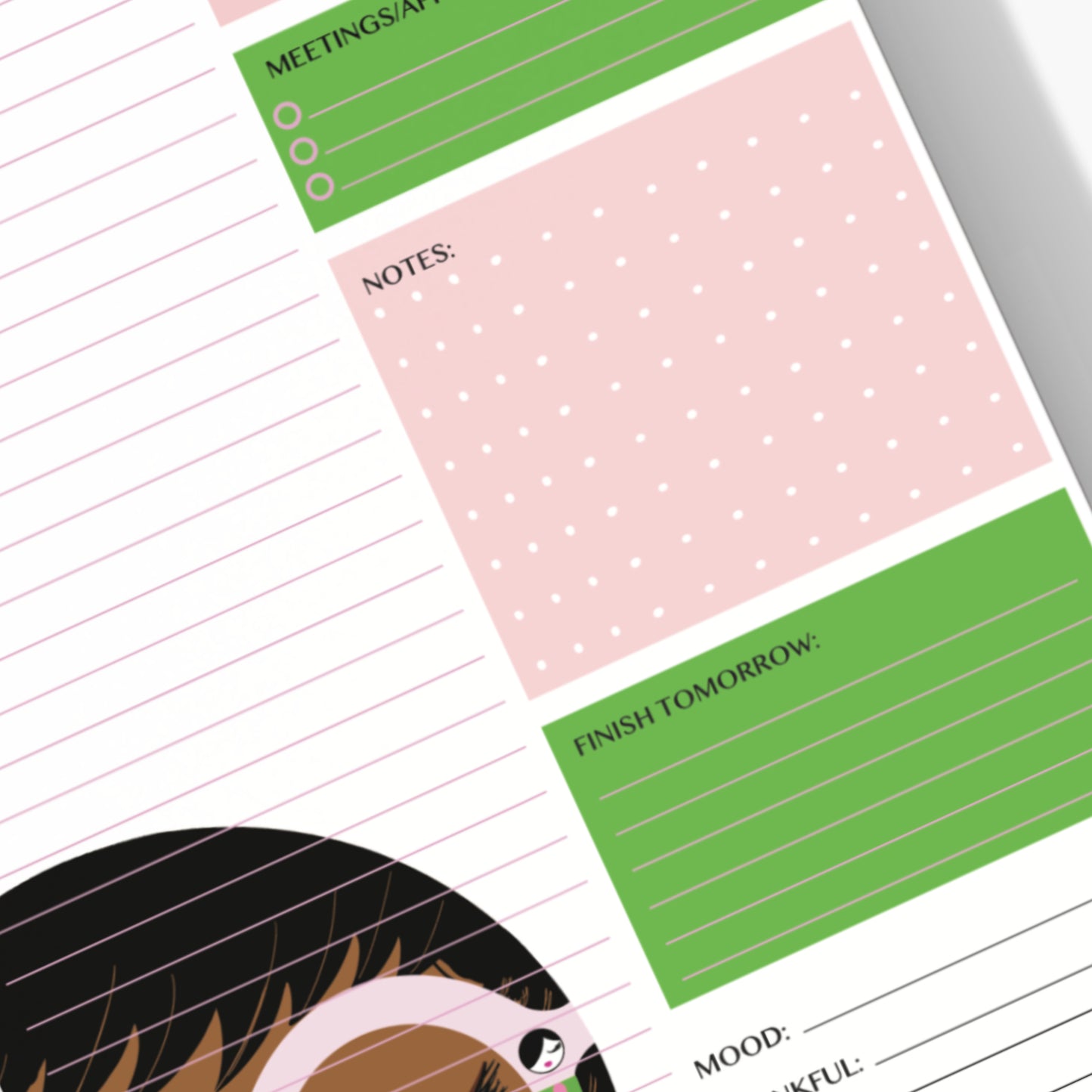 Vivianne, Today. - Daily Planner Notepad 5.5 x 8.5"