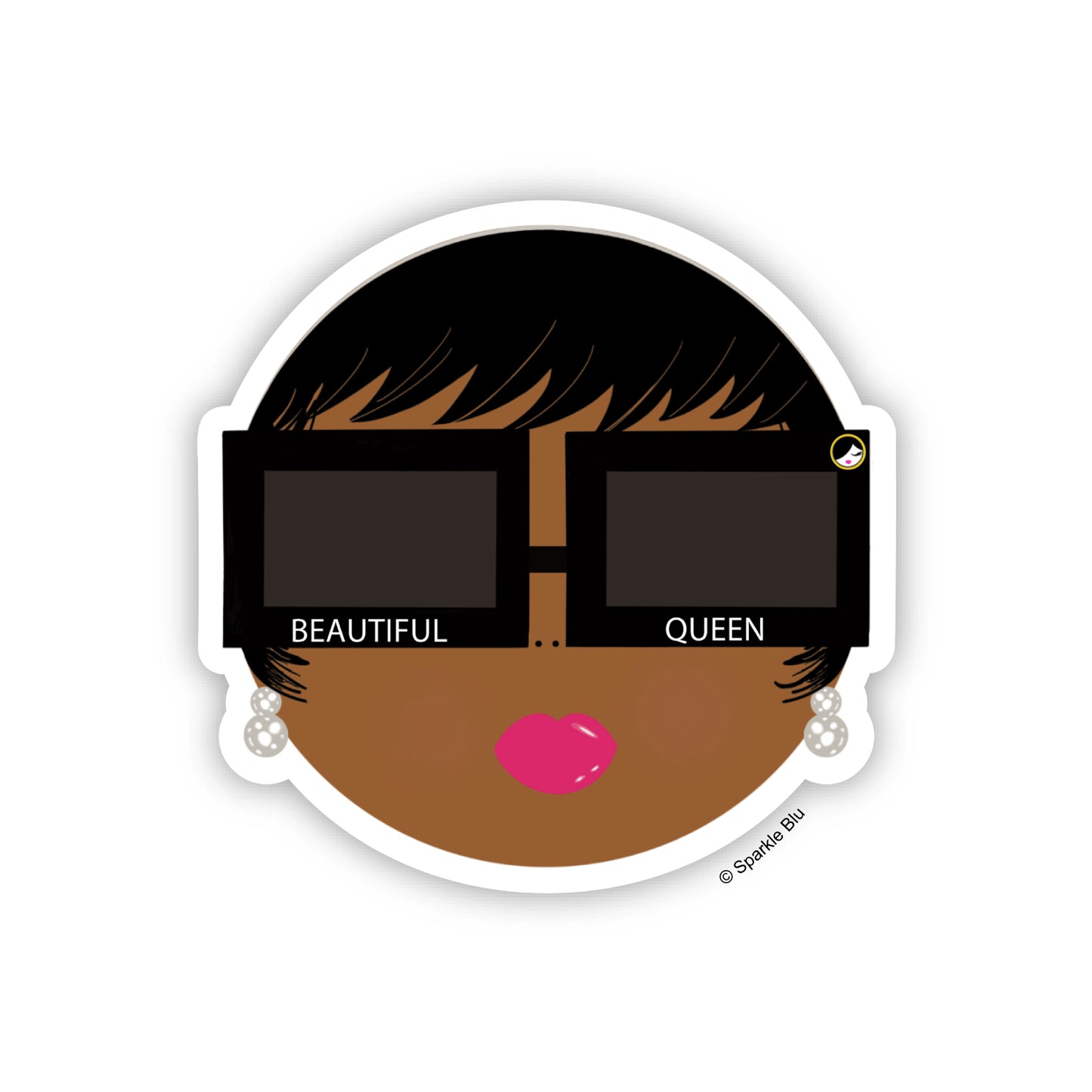 Beautiful Queen Sunglasses, Vinyl Sticker