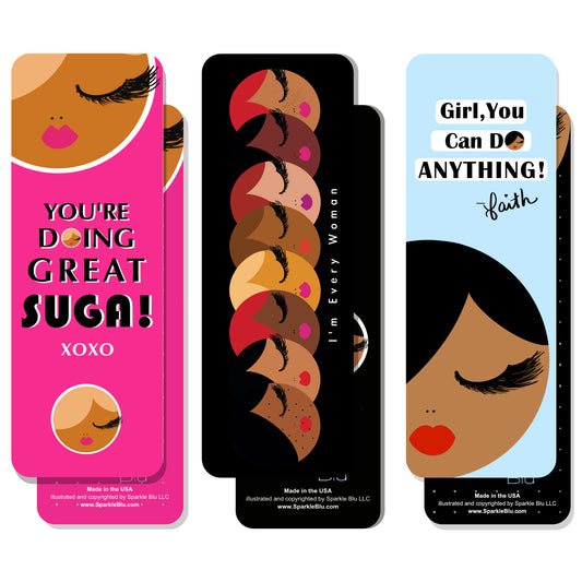 Woman Power Bookmark Set of 3 featuring empowering messages for women