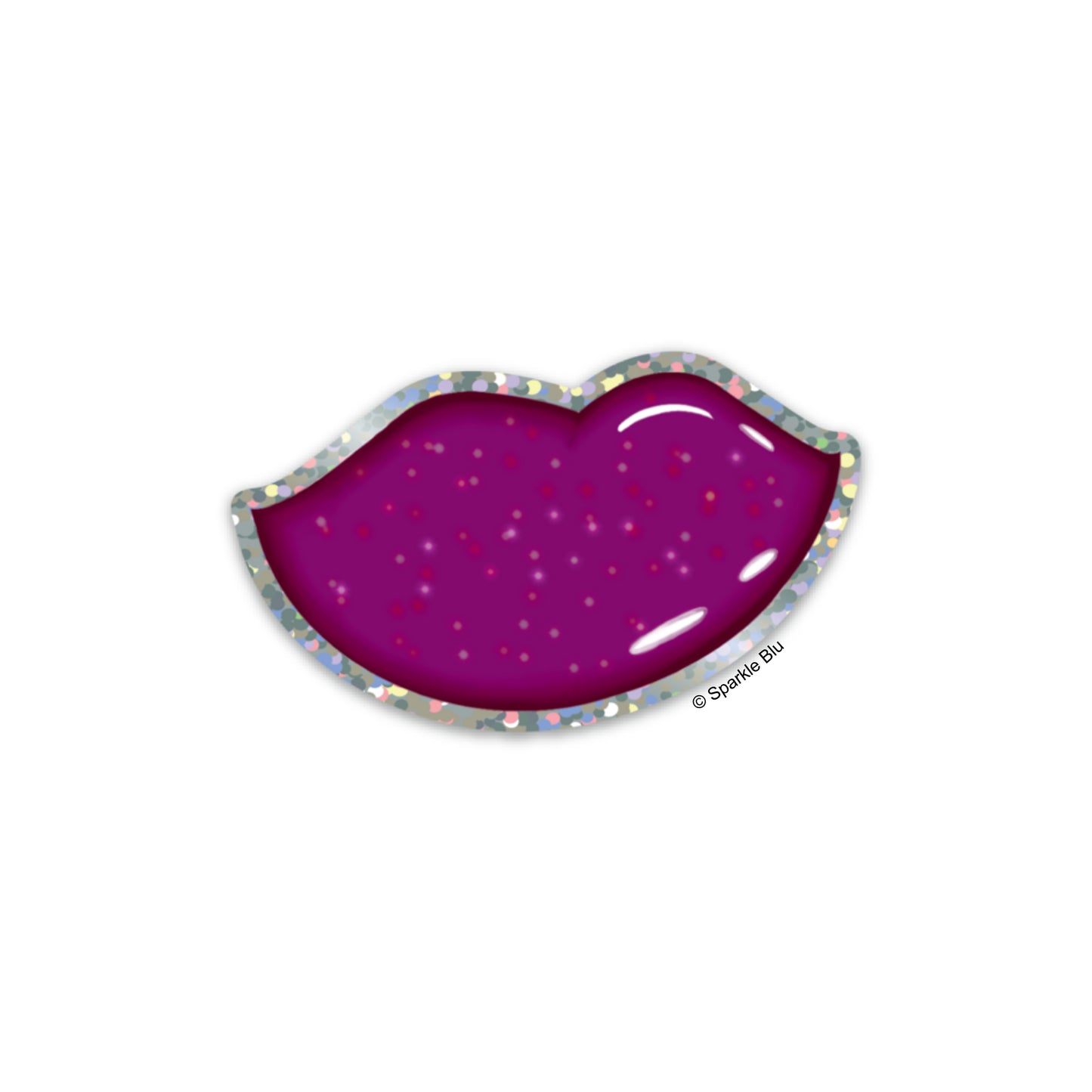 Fine As Wine, Glitter Lips Sticker