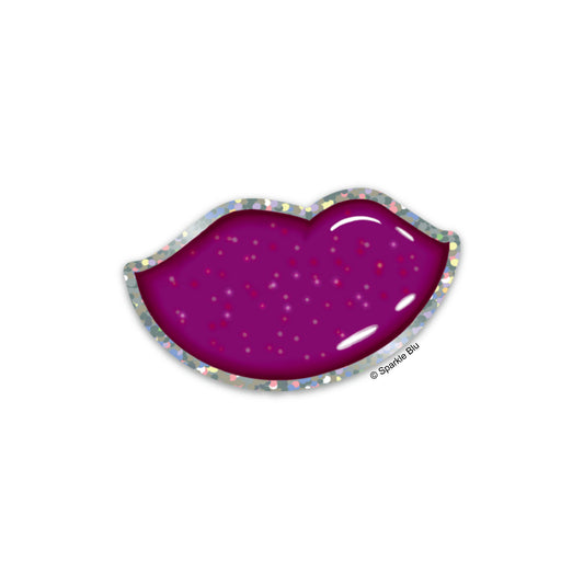 Fine As Wine, Glitter Lips Sticker