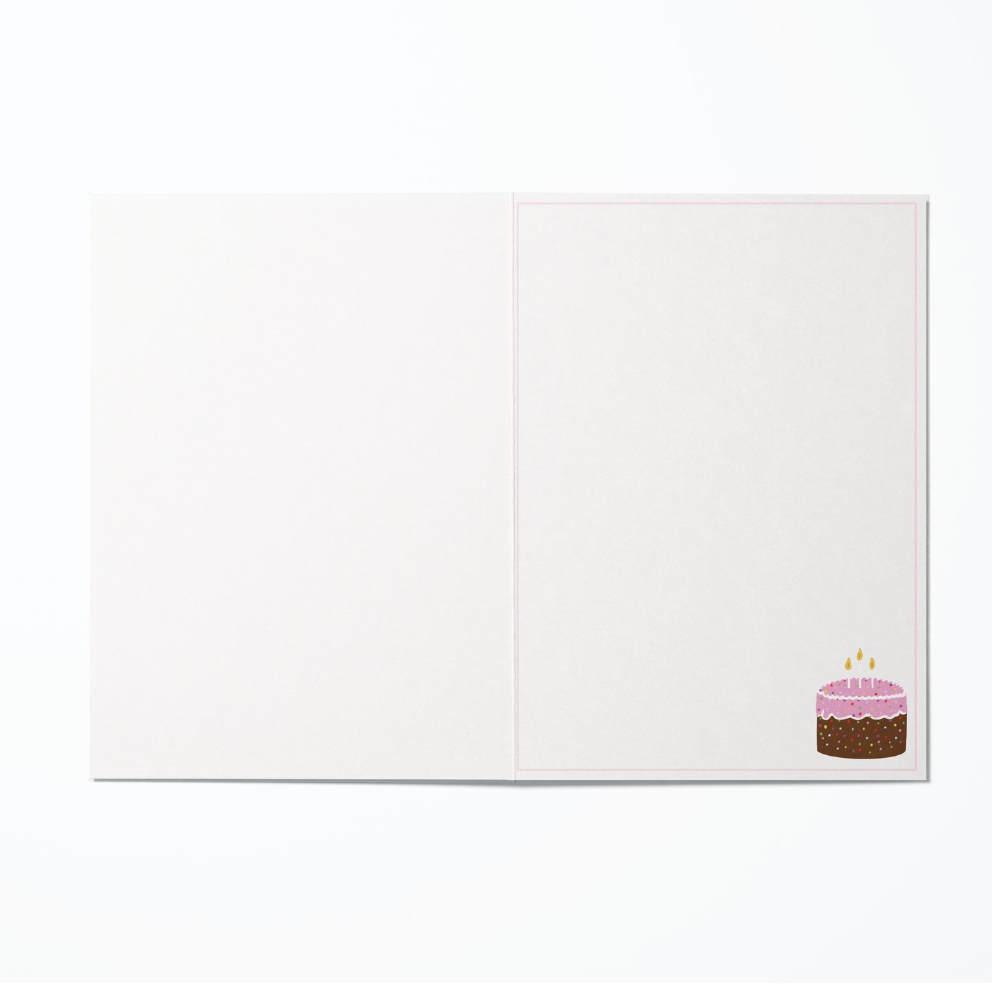 inside Black woman birthday card with sassy character and pink background