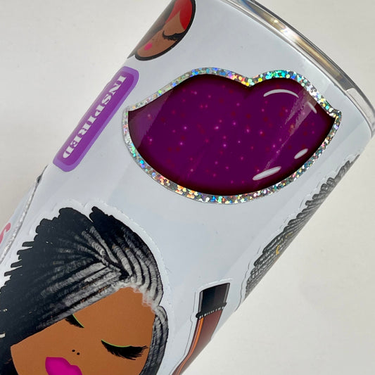 Fine As Wine, Glitter Lips Sticker