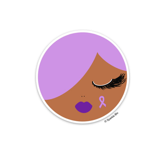 Jade, Purple Domestic Violence Awareness Sticker