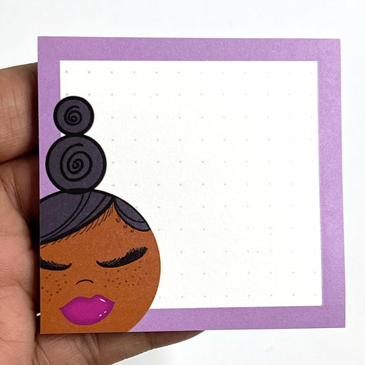 Kay, Purple Sticky Notes, Dotted Sheets