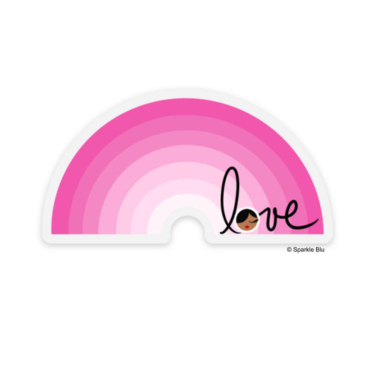 Love's Rainbow Clear Sticker