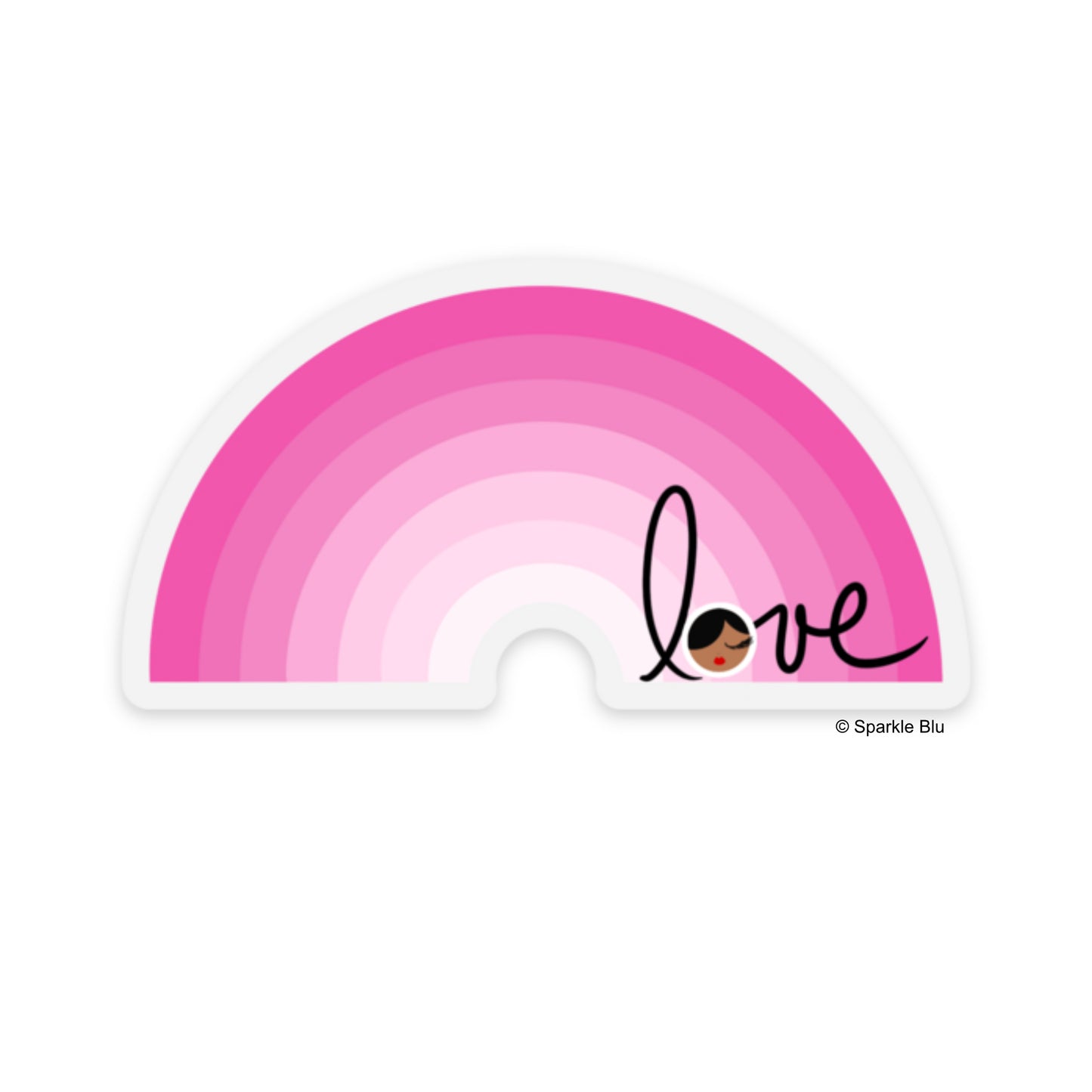 Love's Rainbow Clear Sticker