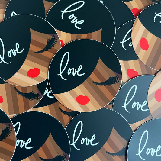 Shades of Beauty, Vinyl Sticker - Black Hair