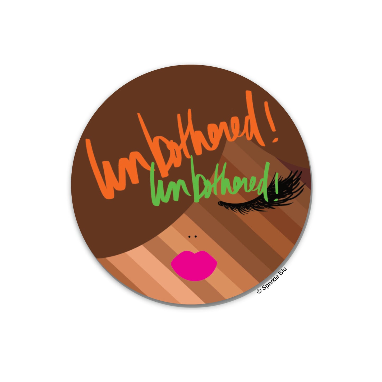 Shades of Beauty Unbothered- Brown Hair Sticker