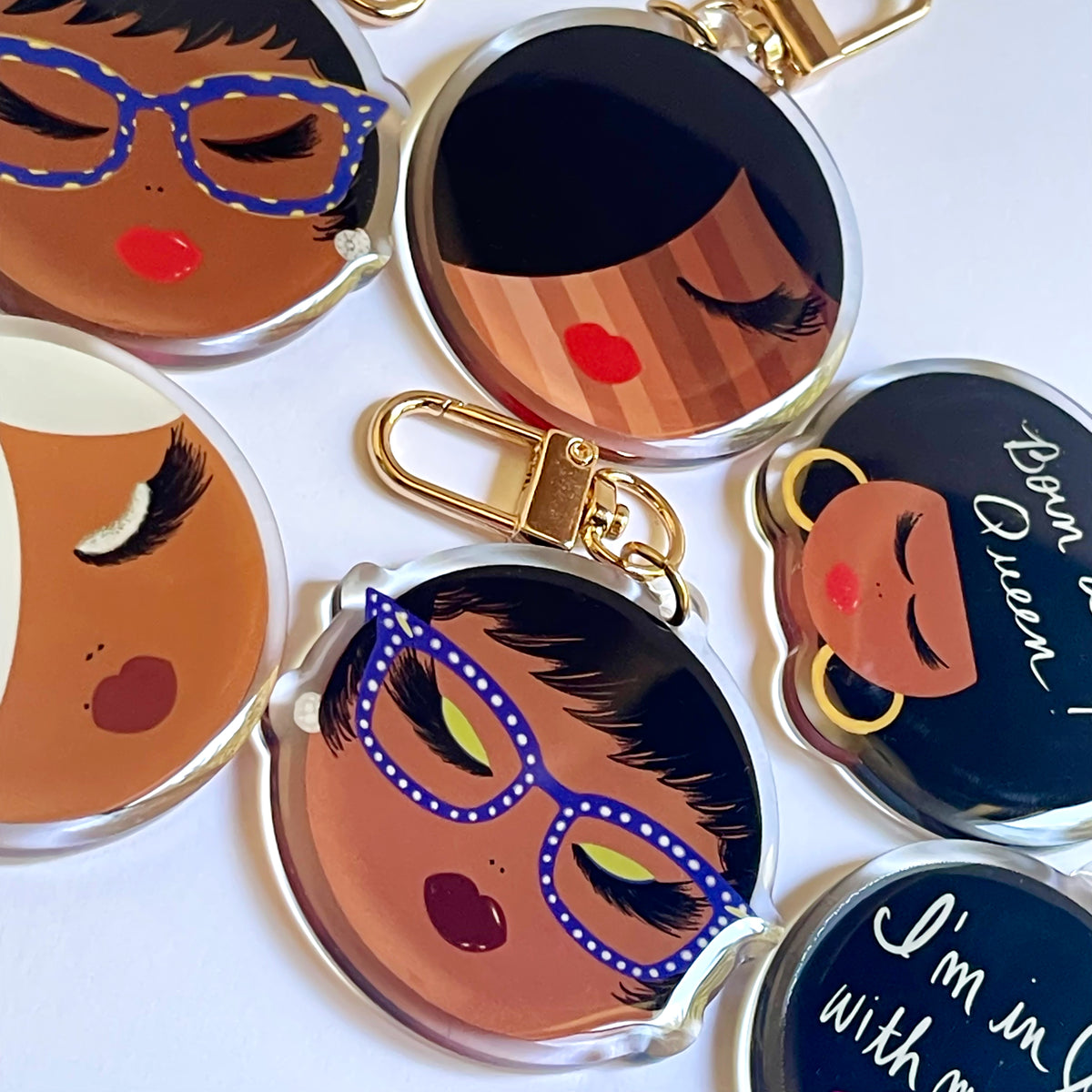 Keisha Acrylic Keychain & Bag Charm