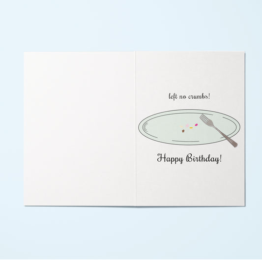 inside birthday card for Black woman on birthday cake with candles