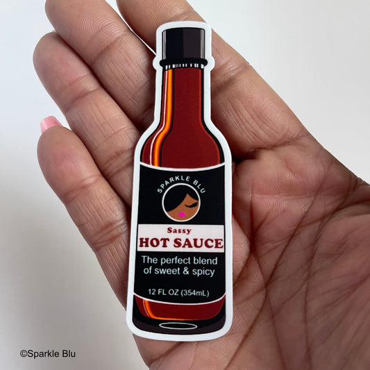 Sassy Hot Sauce Bottle Sticker