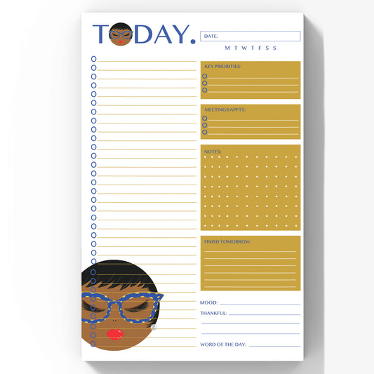 Christi, Today.- Daily Planner Notepad 5.5 x 8.5"