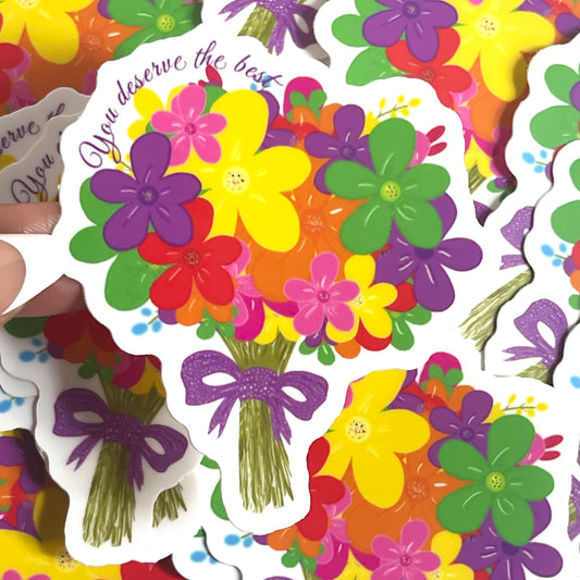 The Best Floral Bouquet, Vinyl Sticker