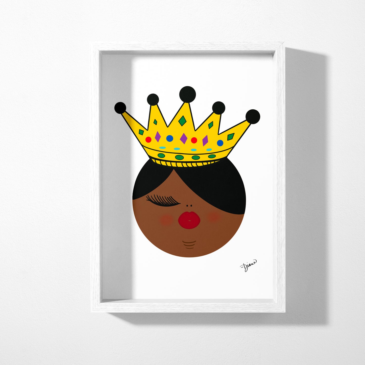 Fluffy Queen Falana Art Print, 8x10"