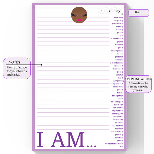I AM... Encouraging Notepad 5.5x8.5"