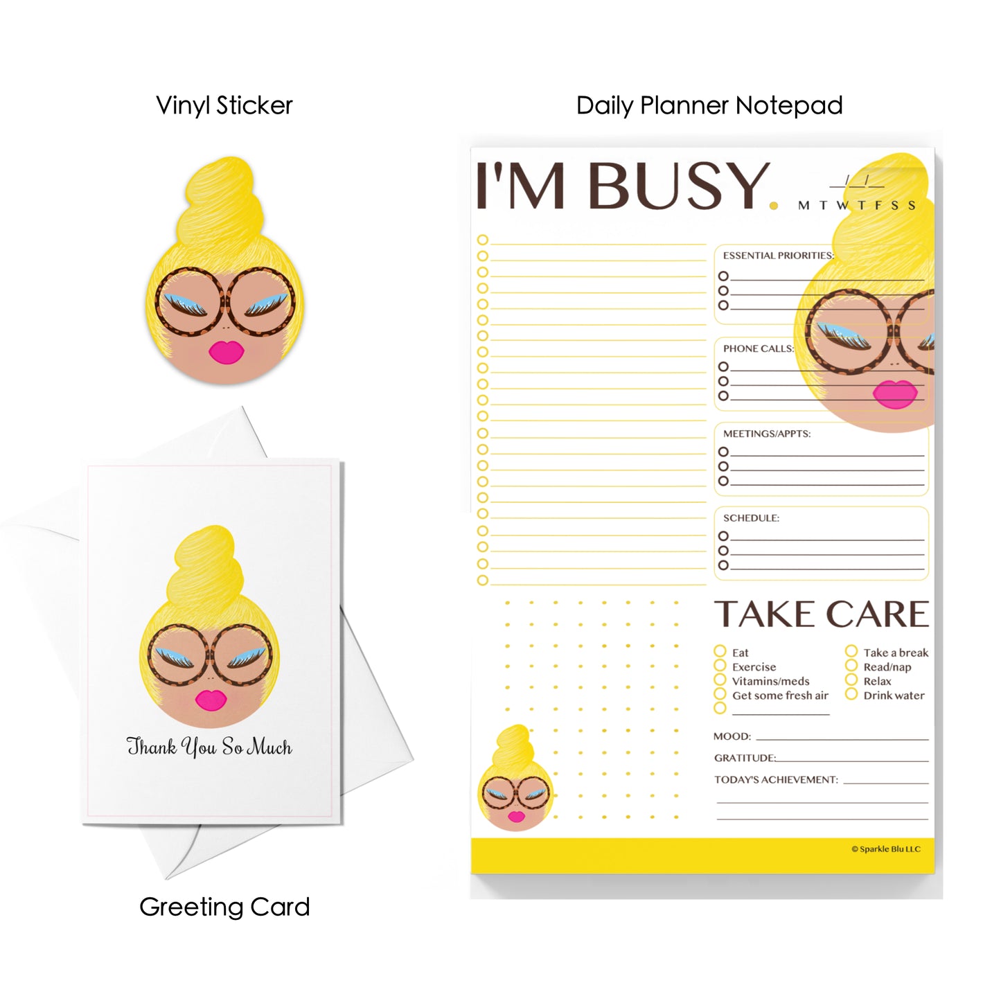 Joan 3 Piece Stationery Gift Set