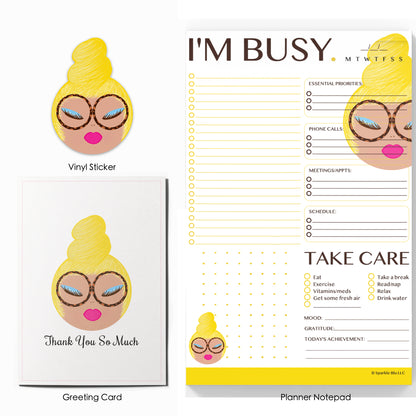 Joan, Yellow Stationery Trio