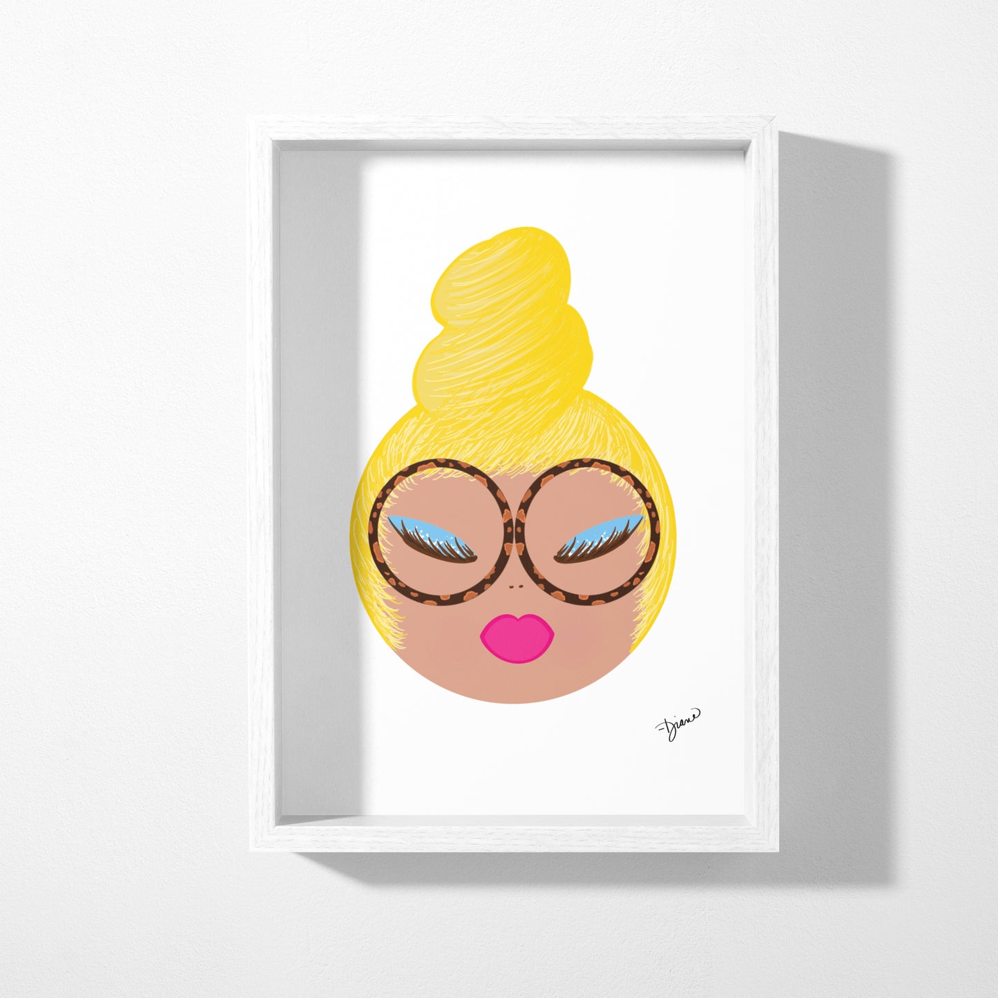 Joan Art Print, Blonde Hair, 8x10"