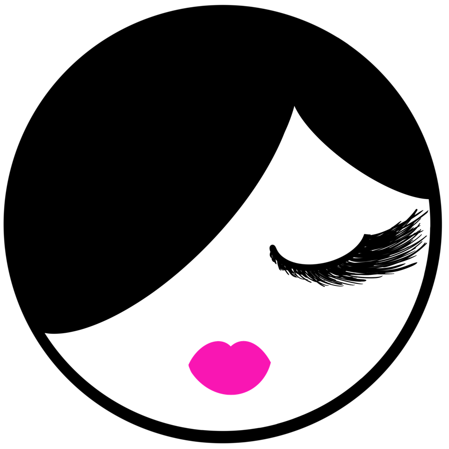 sparkle blu logo of girl with pink lips