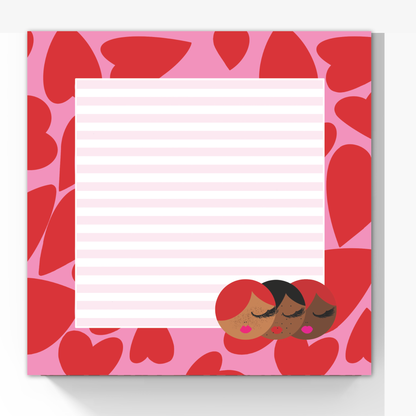 Love Hearts 5.5x5.5" Notepad