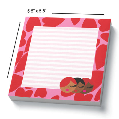 Love Hearts 5.5x5.5" Notepad
