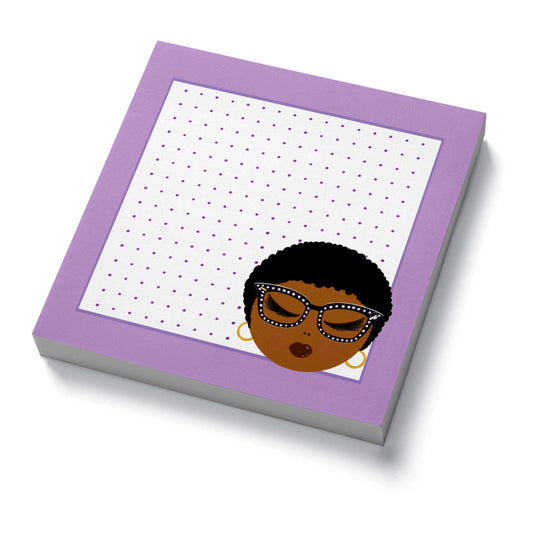 Regina, Purple Sticky Notes, Dotted Sheets