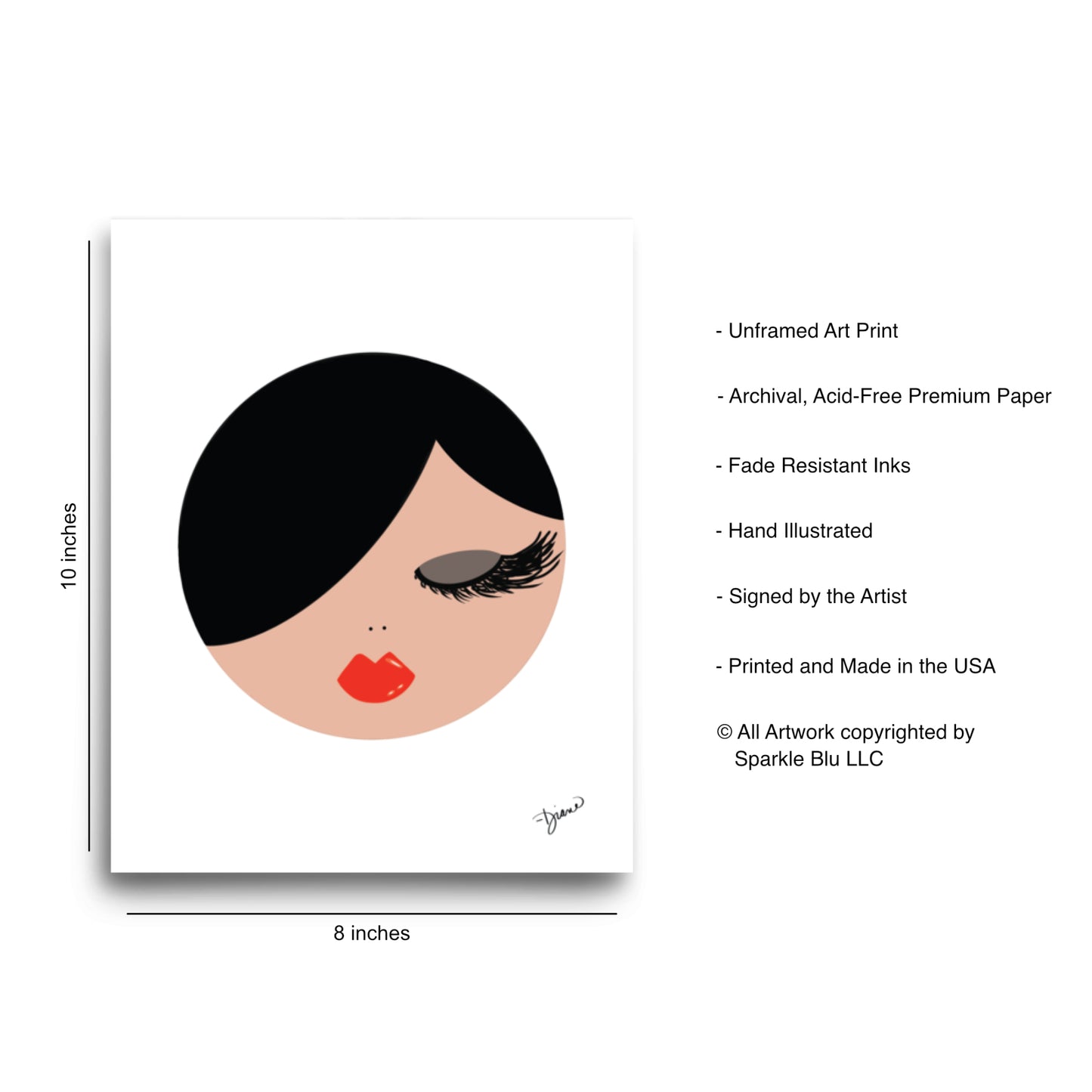 Sophie Unframed Art Print, 8x10"