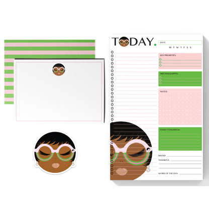 Vivianne, Pink & Green 3-Piece Gift Set