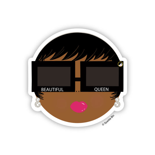 Beautiful Queen Sunglasses, Vinyl Sticker