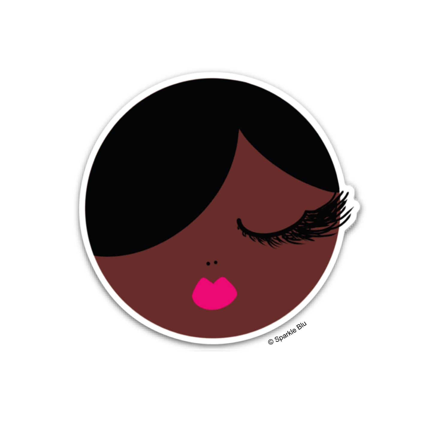 Arleen Woman Sticker - Black Hair