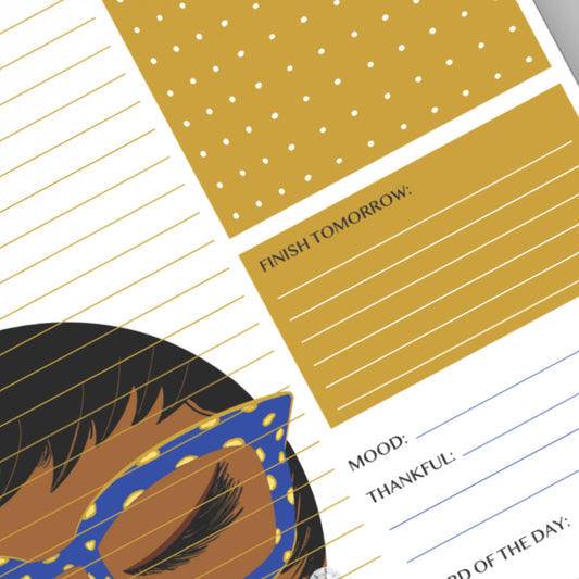 Christi, Royal Blue & Gold Stationery Trio