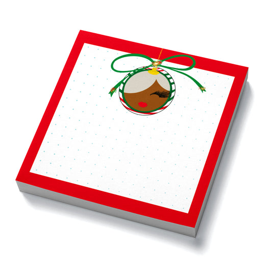 holiday ornament red border post it notes