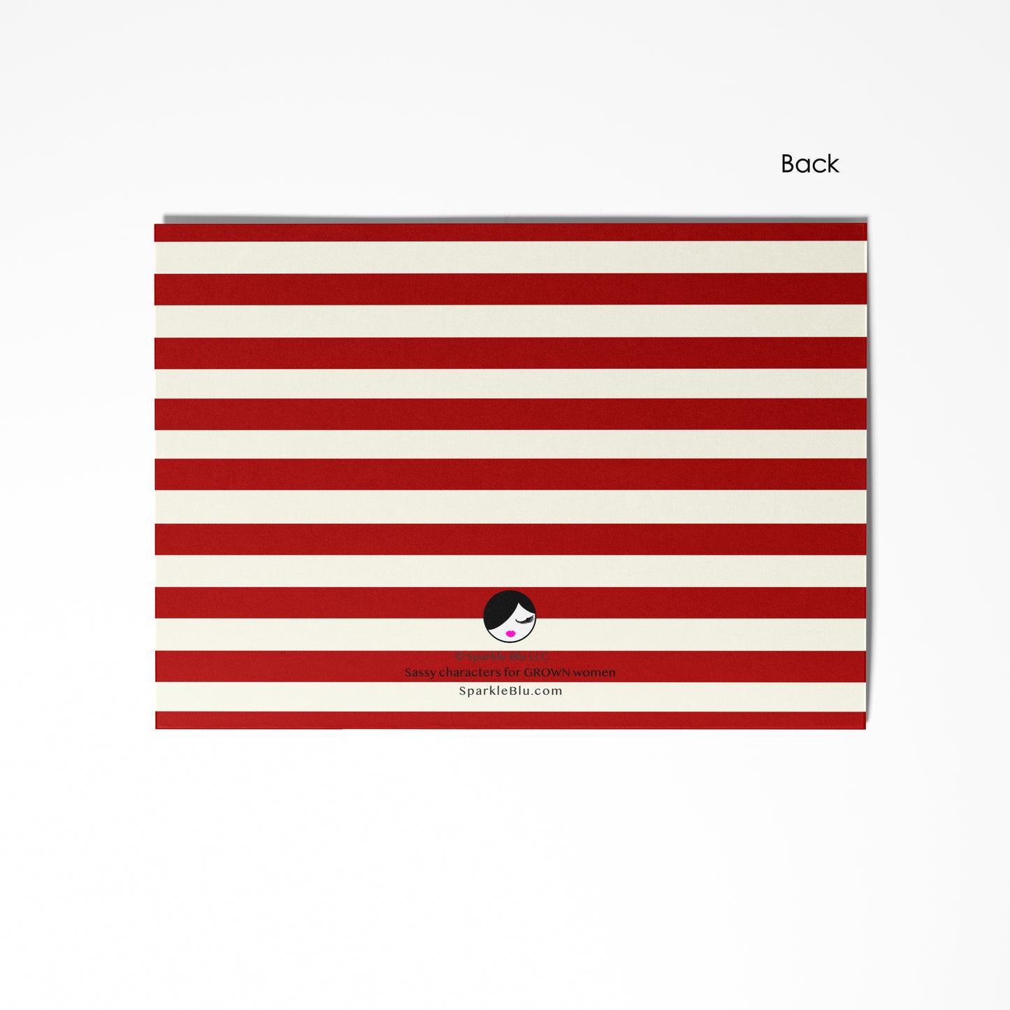 Linda, Crimson & Cream Flat Notecard Set (8) + Envelopes