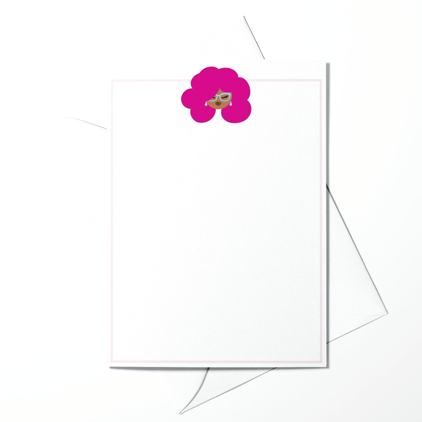 Pink Love Notes, Flat Note Card Set of (8)